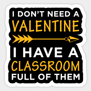 Valentine teacher Sticker